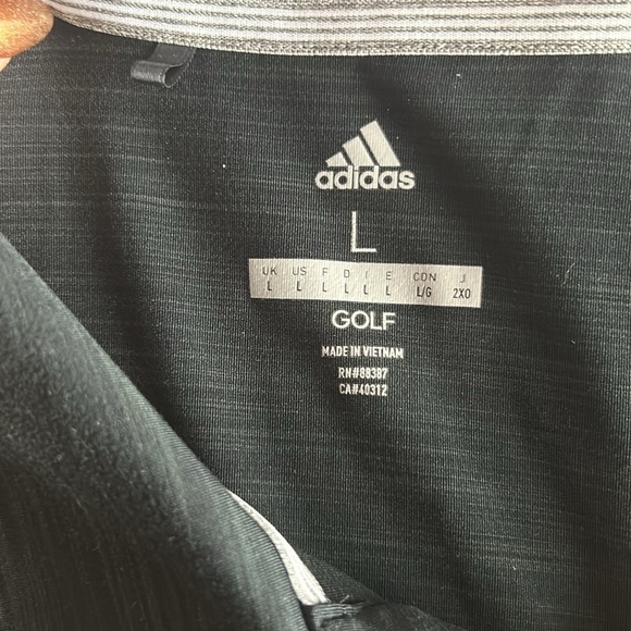 Black Adidas Golf Polo Shirt - Large - Picture 4 of 5